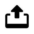 Minimalist Upload Icon: Simple Symbol for Transferring Data and Files Royalty Free Stock Photo