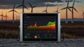 Minimalist user interface for monitoring renewable energy Royalty Free Stock Photo