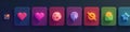 Minimalist user profile, consistent icon style, simple buttons, buttons, layout, UX