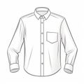 Minimalist Vancouver School Mens Shirt Drawing With Clean Lines