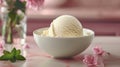 Minimalist Vanilla Ice Cream Scoop