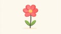 A minimalist vector of a fivepetaled flower, featuring soft colors and a clean design for a modern aesthetic Royalty Free Stock Photo