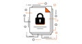 Minimalist Vector Icon of Locked Confidential Documents Royalty Free Stock Photo
