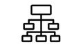 Hierarchical Structure Diagram Icon Royalty Free Stock Photo