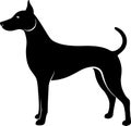 Minimalist Dog Silhouette Vector Illustration: Elegant Simplicity in Design.