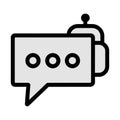 Chatbot icon with speech bubble and robotic Royalty Free Stock Photo
