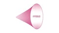 Hyperbole Concept Vector Illustration with Funnel Diagram Royalty Free Stock Photo