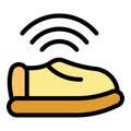 Smart shoe sending wireless signal for tracking location