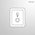 A minimalist vector illustration features a light switch icon Royalty Free Stock Photo