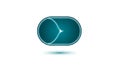 Modern Teal Toggle Switch Icon with Abstract Design Royalty Free Stock Photo