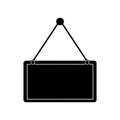 Black Hanging Signboard Vector Icon Royalty Free Stock Photo