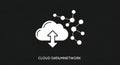 Cloud Data Transfer and Network Connectivity Icon Royalty Free Stock Photo