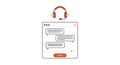 Minimalist Vector Illustration of Live Chat Customer Support Royalty Free Stock Photo