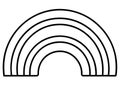 Rainbow line art silhouette vector for weather, hope, and positivity themes Royalty Free Stock Photo