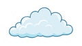 Simple fluffy cloud icon, weather, digital storage, and dream themes vector design Generative AI Royalty Free Stock Photo