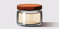 Minimalist Vector Illustration of a Single Full Opac Rosin Cosmetic Glass Jar AI Generated