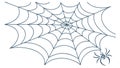 Minimalist Spider Web Corner Element, vector design Generative AI Royalty Free Stock Photo