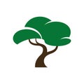 Stylized Green Tree Icon Royalty Free Stock Photo