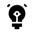 Elegant lightbulb icon design symbolizing innovation and creativity in black Royalty Free Stock Photo