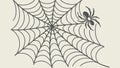 Stylized Spiderweb Outline Vector Halloween Element, vector design Generative AI Royalty Free Stock Photo
