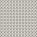 Minimalist vector seamless pattern with circular mesh, grid, net, lattice Royalty Free Stock Photo