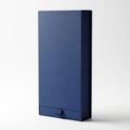 Minimalist vertical storage box in dark blue Royalty Free Stock Photo