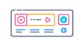 Minimalist Video Player Interface, Media Streaming, vector design Generative AI Royalty Free Stock Photo