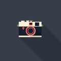 Minimalist Vintage Camera Illustration