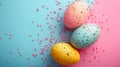 minimalist vivid advertisment easter background with copy space