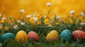 minimalist vivid Easter background with copy space