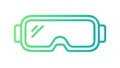 Minimalist VR AR Headset Outline, Future Tech Interface, vector design Generative AI Royalty Free Stock Photo