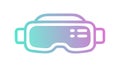 Minimalist VR Headset, Clean Virtual Reality Design, Simple Tech, vector design Generative AI Royalty Free Stock Photo