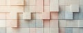 A minimalist wall background with a grid of light color blocks in varying muted tones. The design Royalty Free Stock Photo