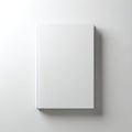 Minimalist wall-mounted white rectangular box against a plain background Royalty Free Stock Photo