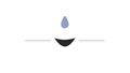 Minimalist Water Drop Splash Icon, vector design Generative AI Royalty Free Stock Photo