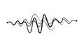 Minimalist Waveform Icon for Sound, Data Digital Signals, vector design Generative AI Royalty Free Stock Photo