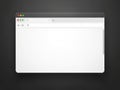 Minimalist web browser interface on dark background isolated on white background Royalty Free Stock Photo