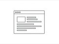 Minimalist web browser interface displaying content Royalty Free Stock Photo