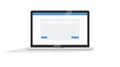 Minimalist Web Browser on Laptop Screen Royalty Free Stock Photo