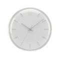 Minimalist white analogue clock displaying time Royalty Free Stock Photo