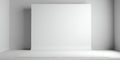 Simple white in the studio, suitable for photography or video shooting, with clean lines. Royalty Free Stock Photo