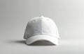 Minimalist white baseball cap isolated on plain background. Clean, blank cap made of cotton fabric. Simple, solid color headwear Royalty Free Stock Photo