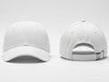 Minimalist white baseball cap on plain background Royalty Free Stock Photo