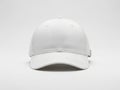 Minimalist white baseball cap on plain background Royalty Free Stock Photo