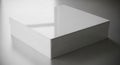 Minimalist White Blank Box Mockup with Dramatic Shadow Royalty Free Stock Photo
