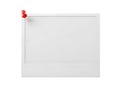 Minimalist white board with red pushpin note Royalty Free Stock Photo