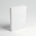 Minimalist white book or binder standing upright on a plain surface Royalty Free Stock Photo