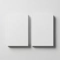 Minimalist white books on a plain background Royalty Free Stock Photo