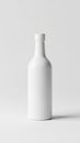 Minimalist white bottle on plain background isolated on white background Royalty Free Stock Photo