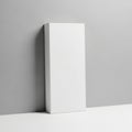Minimalist white box against gray background Royalty Free Stock Photo